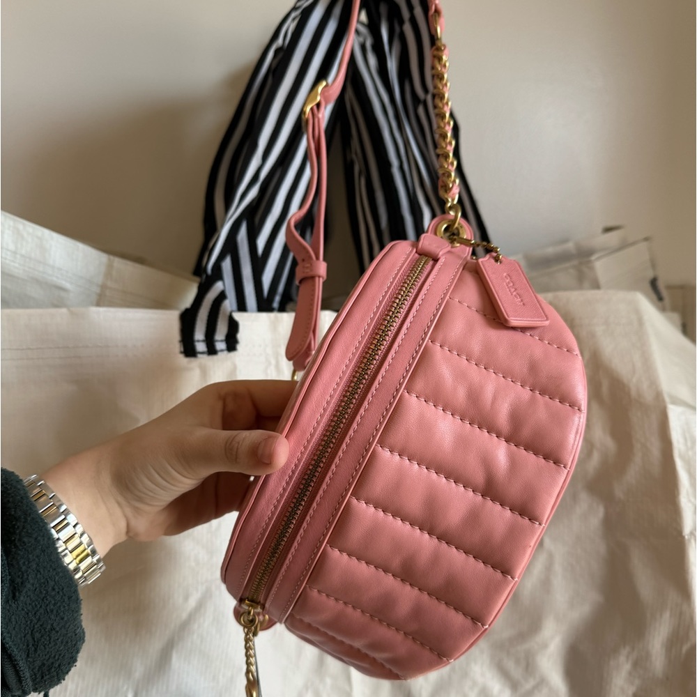 New coach pink belt bag 🎀